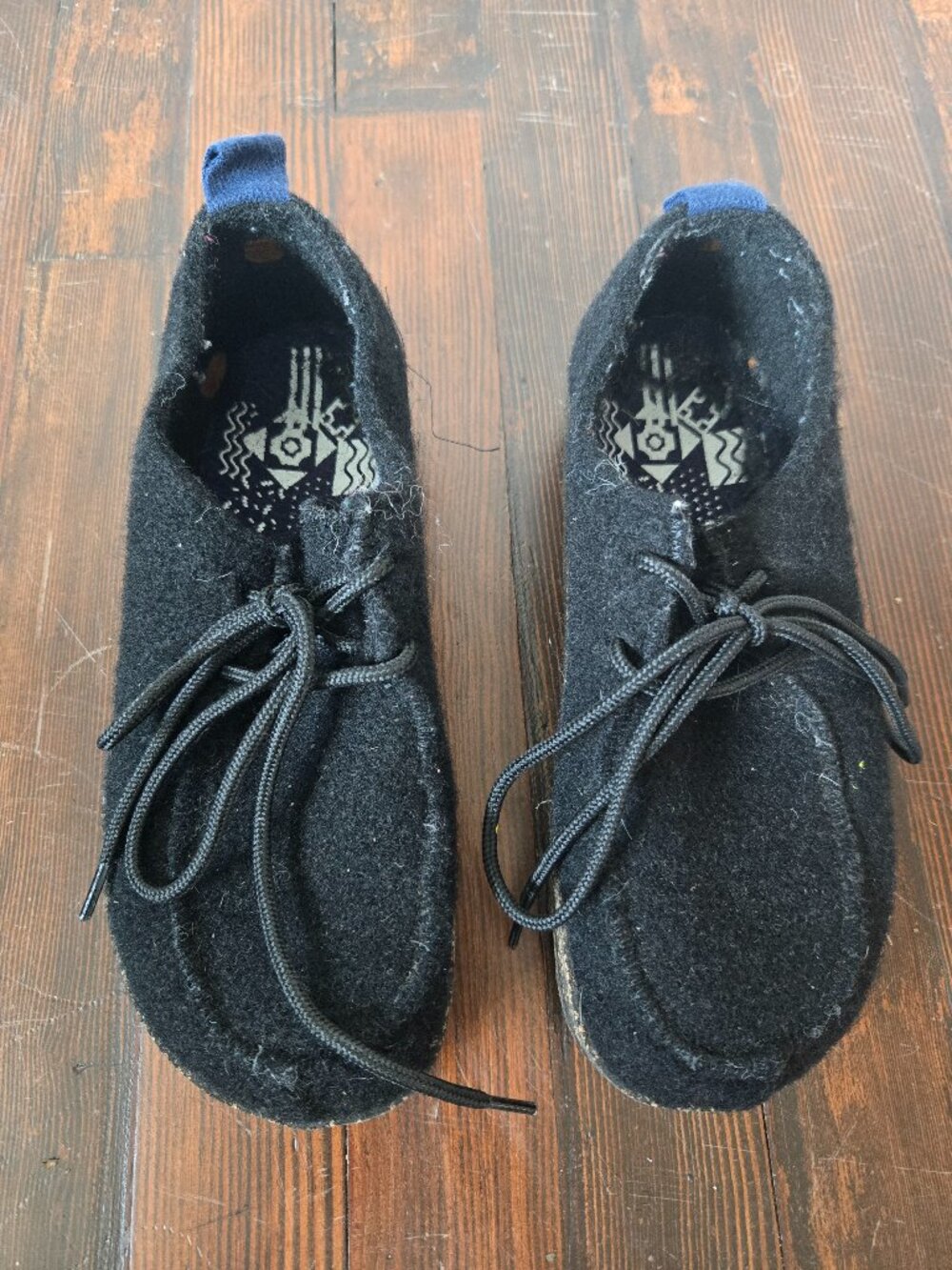 Asportuguesas Black wool and cork shoes, size 36